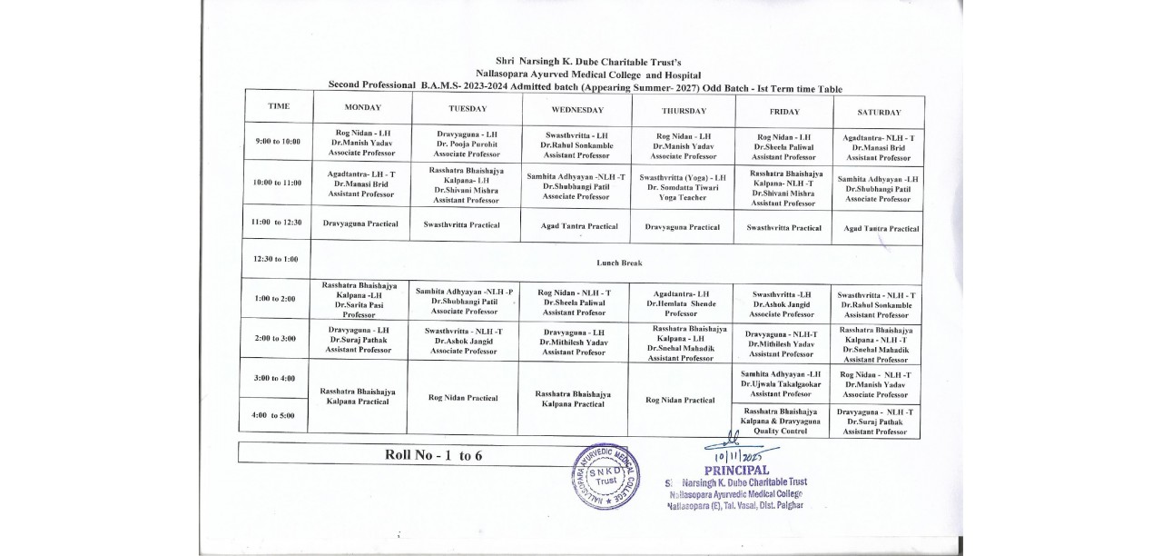 Timetable